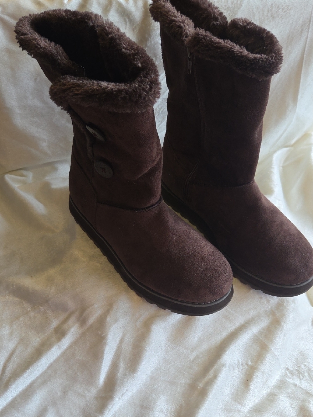 Women’s Brown Faux-Shearling Winter Boots